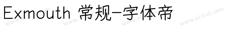 Exmouth 常规字体转换